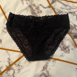 Aerie, black lace bikini panties. Size medium